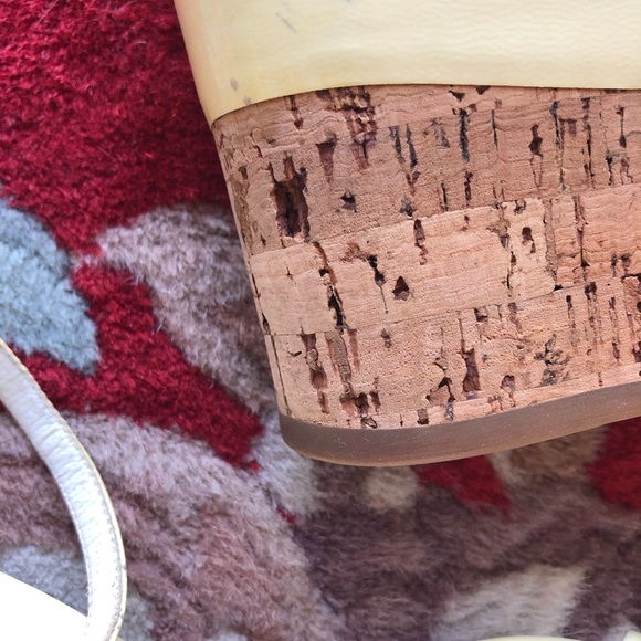 PRADA Patent Leather Cork Wedge Sandal Authentic - Picture 13 of 15